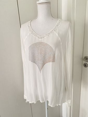 Weisse Bluse von NILE, Gr. M. Neu! 100% Viskose.